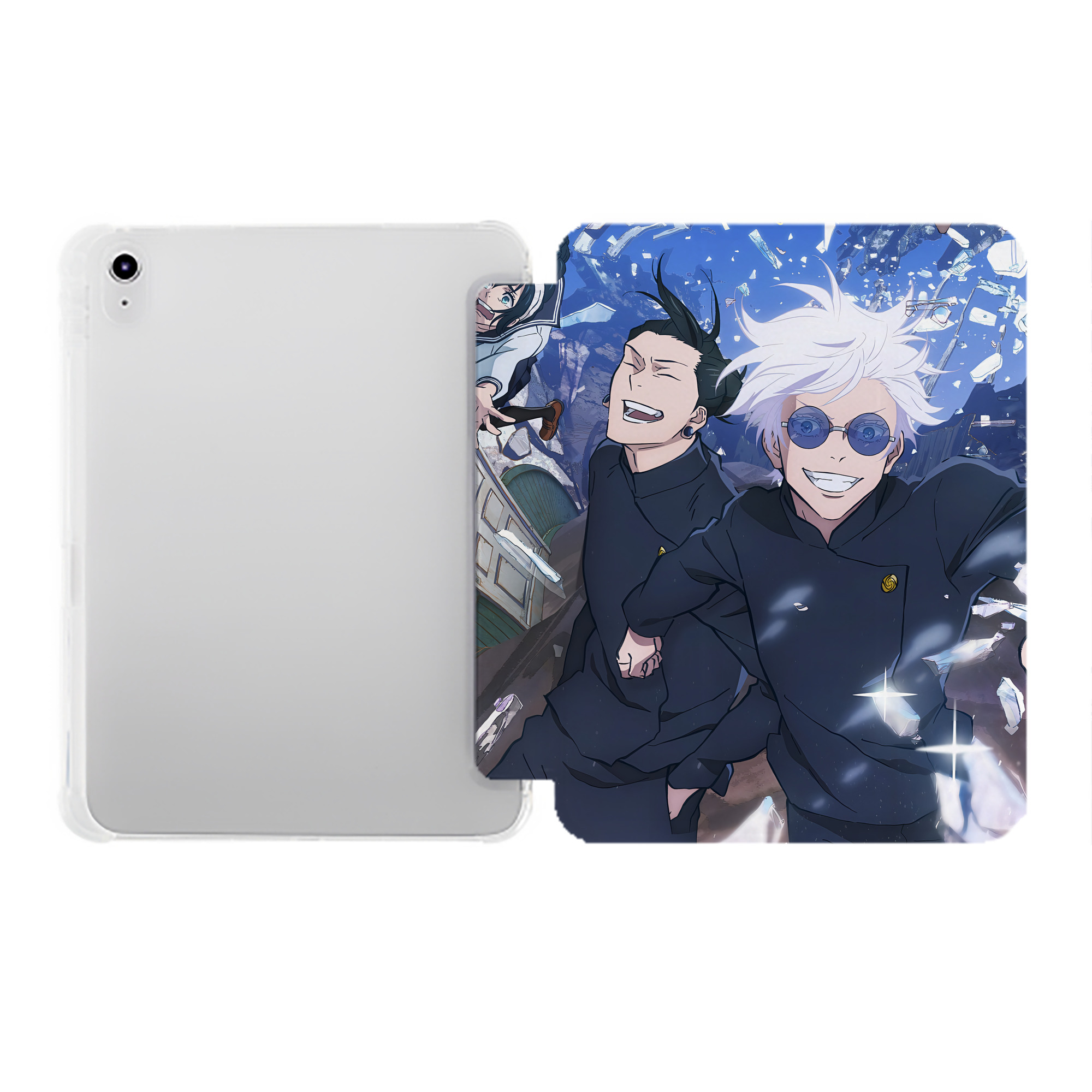 （画像用） SPY×FAMILY间谍家家酒 IPad ケース ペン収納付き 三つ折りスタンド PUレザー×シリコン 対応機種9.5/10.5/10.9インチ